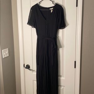 Black Sheer Jumpsuit With Shorts